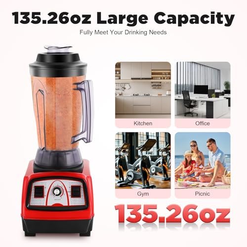 High-Speed 2200W Commercial Blender 2L Capacity Smoothie Maker with Soundproof Cover Ice Crusher Chopper &amp Grinder for Professional Kitchen Use
