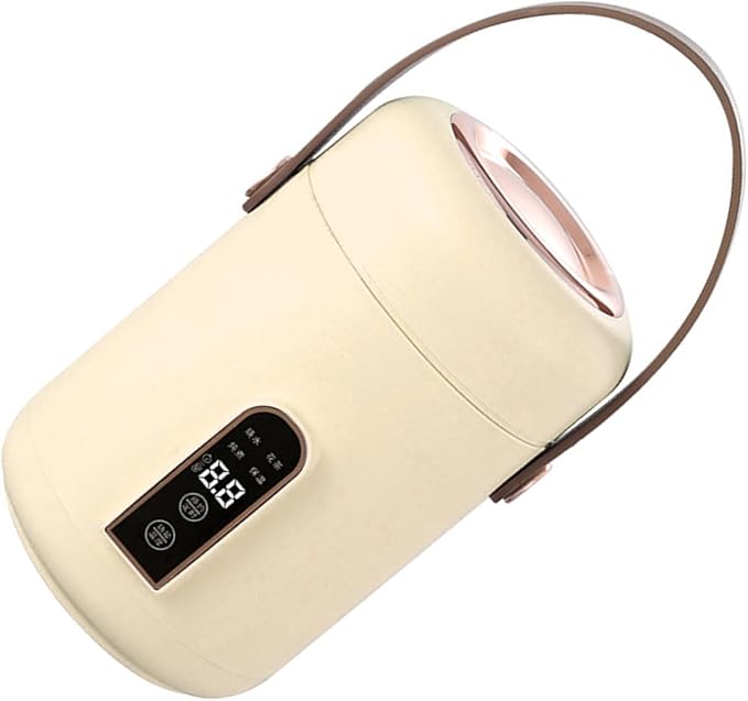 Portable Electric StewpotMultifunction Efficient Heating Mini Rice Cooker for Soup Porridge for Home Kitchen Office (Beige) BTSEURY2z04v7kcsh-12