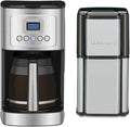 Cuisinart Coffee Maker 14-Cup Glass Carafe Fully Automatic for Brew Strength Control &amp 1-4 Cup Setting Stainless Steel DCC-3200P1 &amp DCG-12BC Grind Central Coffee Grinder Blade Silver