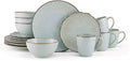 Restaurant and Hotel Stoneware 16-Piece Dinnerware Set Plate and Bowl Dinnerware Set
