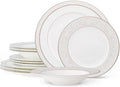 Noritake Montvale Platinum 12-Piece Dinnerware Set Service for 4