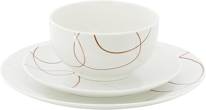 Elama Sydney 12 Piece Porcelain Dinnerware Set Service for 4