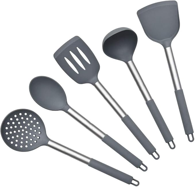Hot Cookware 6 Piece Heat Resistant Scratch Resistant Silicone Cookware Set Silicone Shovel Spoon Set Combination