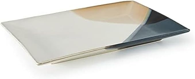 Gourmet Basics by Mikasa Caden Rectangular Serving Platter 13.75 Inch Multicolored
