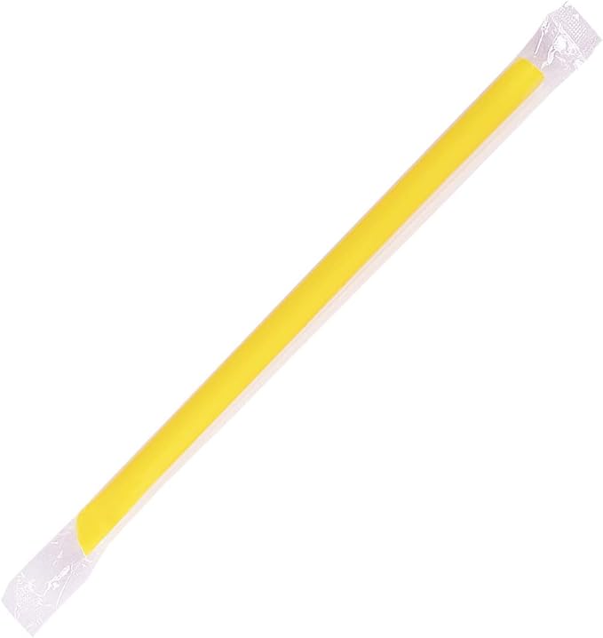 Karat [1600 ct] 9 Boba Straws (10mm Diameter) Individually Wrapped Assorted Solid Colors (C9060s)