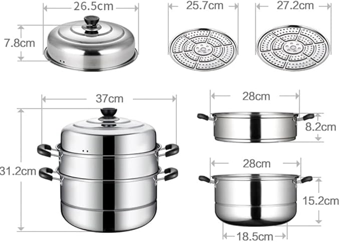 Kitchen Cookware Sets Cooking Pot Frying Pan Pot Set Combination Stainless Steel Steamer Frying Pan Cookware Set Cooking Set Cooking Pots