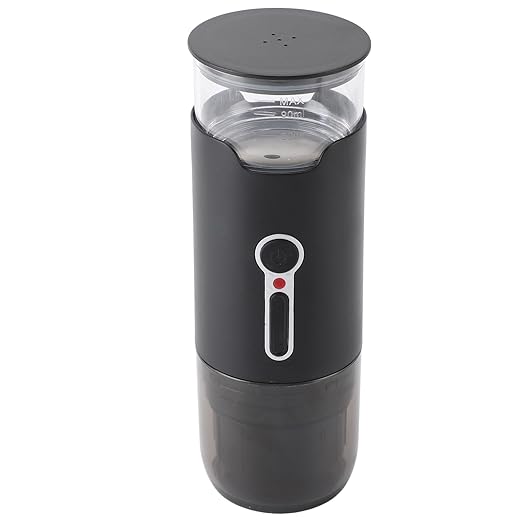 SUNGOOYUE USB Rechargeable Mini Coffee Maker Portable Wireless Coffee Maker for Home Black (#2)