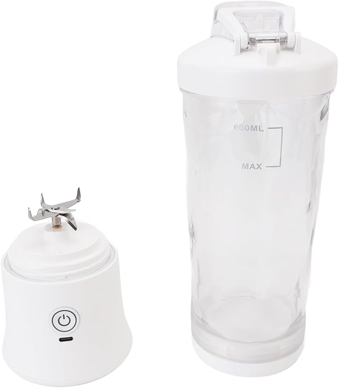 Fabater Portable Blender 600ml Cordless Rechargeable Personal Blender Mini Juicer with Leakproof Lid Sip Spout for Smoothies Shakes Baby Food Travel