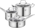 430 Stainless Steel Cookware Suit Double Bottom Pot Three Piece Set Kitchen Cookware Sets Pots for Cooking Cookware Set