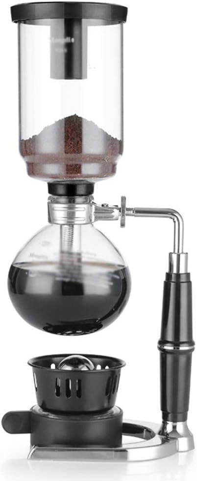 HASMI Coffee Kettle Siphon Coffee Pot Set Filter Pot Glass Household Siphon Coffee Machine Vacuum Coffee Pot Coffee Appliance Coffee Maker Black Dingzhebo2022