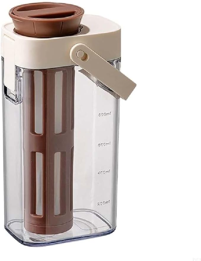 Manual iced Coffee Maker with Filter 1000ml Capacity with Handle and lid.