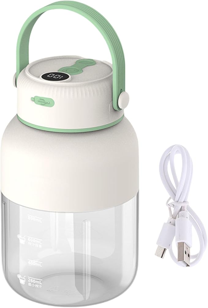 Stainless Steel Battery Display Electric Juicer Cup Rechargeable Blenders Travel Friendly Juices Maker Gym Smoothie Maker