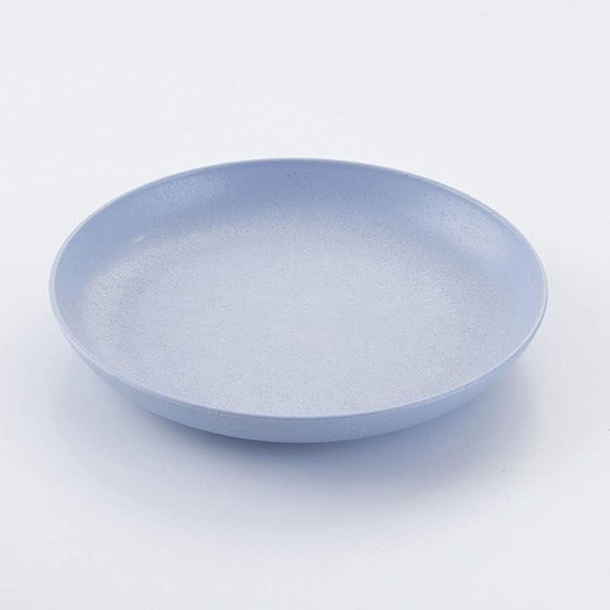 Unbreakable Tableware 4pcs Set Dinner Plates 7.5'' Round Food Plate Dish Saucer Healthy Wheat Straw Dinnerware Dishes Set GRB251G