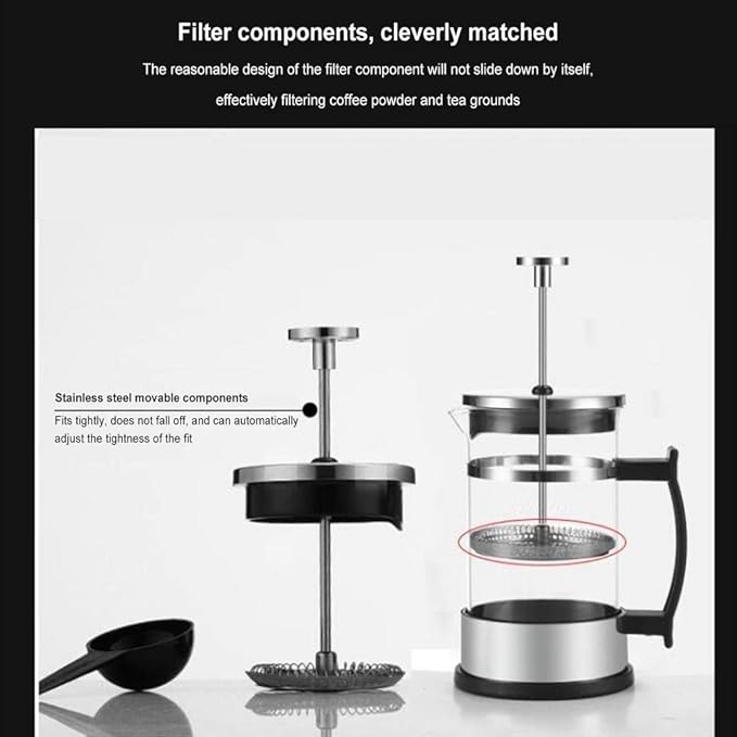 Glass Coffee Maker Kettle Manual Tea Pot With Handle Espresso With Filter