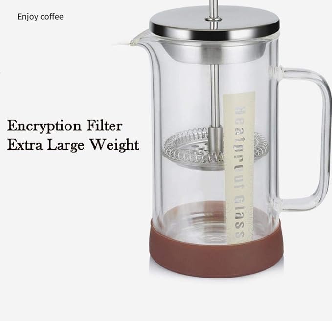 Coffee Maker - Stainless Steel &amp Glass French Coffee PressDouble Wall Thermal Insulated Borosilicate Glass Coffee Press. (Size : 350ML)