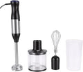 ZJchao Immersion Hand Blender 4 in 1 Multifunctional Stainless Steel Food Processor with 20 Speeds and Boost Button for Smoothies Soups and Baby Food 500W (US Plug 110V)