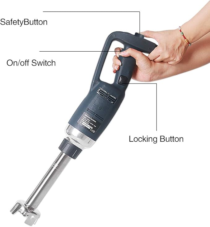 Fixed Speed Heavy Duty Electric Commercial Blender with Lock and Button 500W Hand Blender with 50cm Blender