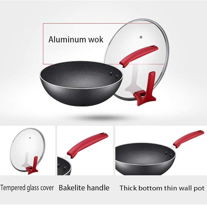 Cookware Set 3 Pieces Nonstick Pots and Pans Saucepan Chemical-Free Kitchen Sets with Stay-Cool Handle Frying Pan Stir Fry PanStock Pot Saute Pans