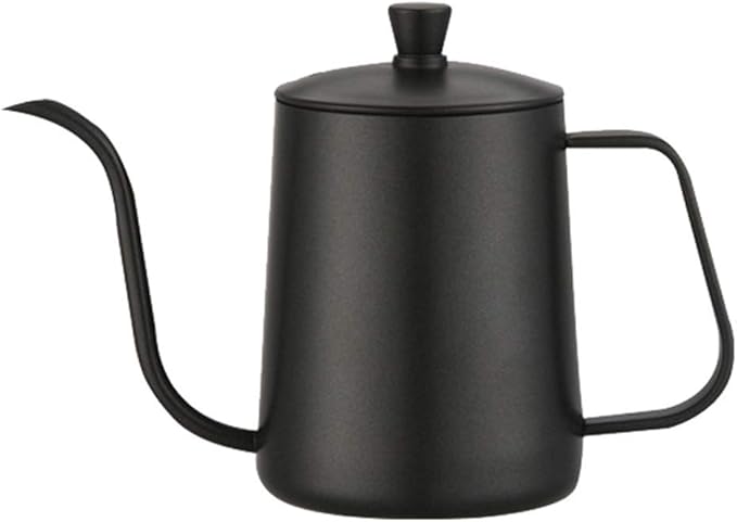 Coffee Press 600ml Pour Over Kettle Coffee Maker Stainless Steel Long Neck Drip Tea Pot Jug Can Kitchen Tool Pots(Black)