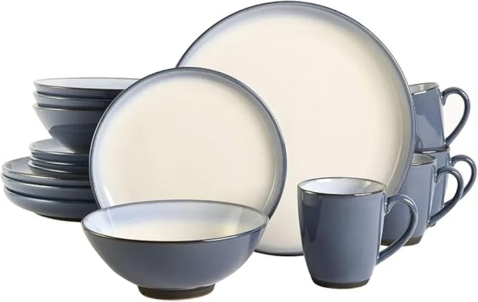 Family Hotel Tableware Stoneware Dinnerware Set Service for Four (16pcs) Dishes and Plates Sets