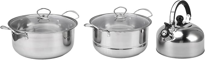 Cookware Set Stainless Steel Rustproof Stick Proof Thickened Pots Pans Set for Home Kitchen Restaurant
