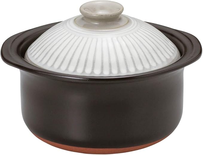 Yamashita Crafts 15033910 Rice Pot Ceramic 9.7 x 8.9 x 6.3 inches (24.7 x 22.5 x 16 cm) Body 4.1 inches (10.5 cm) Ginpo Chrysanthemum Pollen Rice Pot 3 Cups Inner Lid Included
