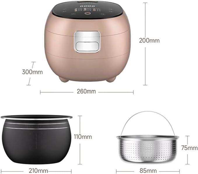 GRFIT Electric Rice Cooker Multifunctional Household 3L Small Intelligent Rice Soup Separation Double Gallon Steaming Rice Cooker