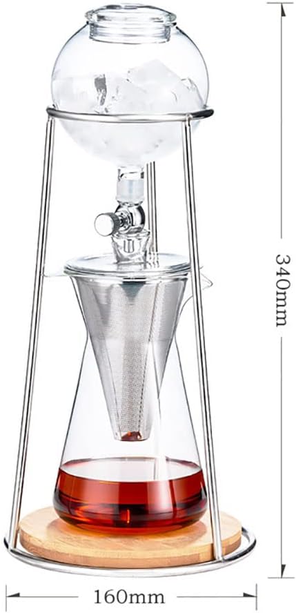 Cold Brew Coffee MakerCold Drip Coffee Machine with Adjustable Stainless Steel FilterCold Brew Coffee Tower Iced Coffee Brewer for Home and Office
