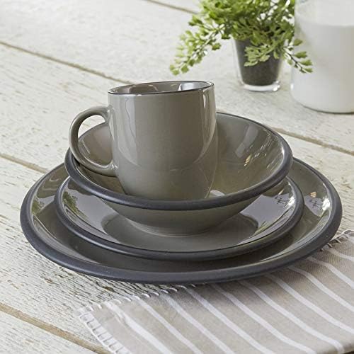 Red Vanilla Vanilla Hampshire Grey 16 Piece Dinner Set 1 White