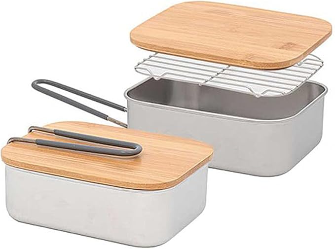 Multipurpose Camping Cookware Set 2P 7.3 x 5.5 x 2.6 inches