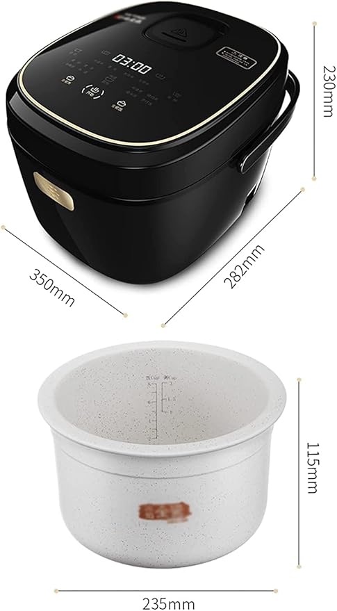 Rice Cooker 3L Small Capacity ice Flame All-Ceramic Non-Stick Liner 24h Reservation for Family Dormitory for 2 People Rice Cooker