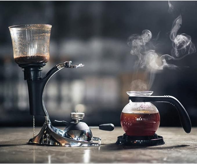 JITEM Cafetera Syphon Coffee Maker Japanese Style Vacuum Glass Siphon Pot Percolators 3 Cups Glass Tabletop Siphon Coffee Maker 500ml for Coffee or Tea