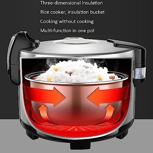 Commercial Rice Cooker 10-25L Capacity Non-Stick Inner Pot Ideal for Hotels Restaurants Canteens Schools Slow Cooking Large Capacity(15L)