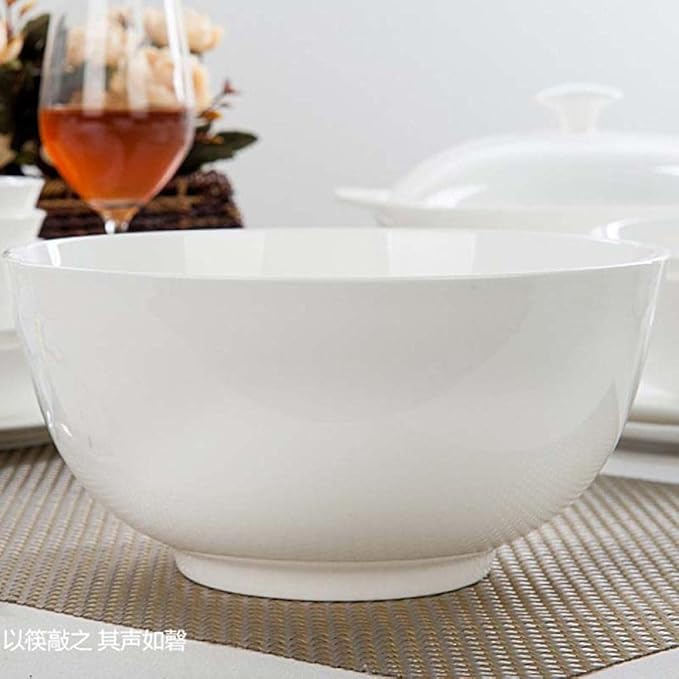 56 Heads jingdezhen Ceramics Dinnerware Sets Tableware Bone China Dishes Set Pot Rice Bowl Salad Noodles Bowl Dish Bowl-Round Plate 56pcs (Square Plate 56pcs)