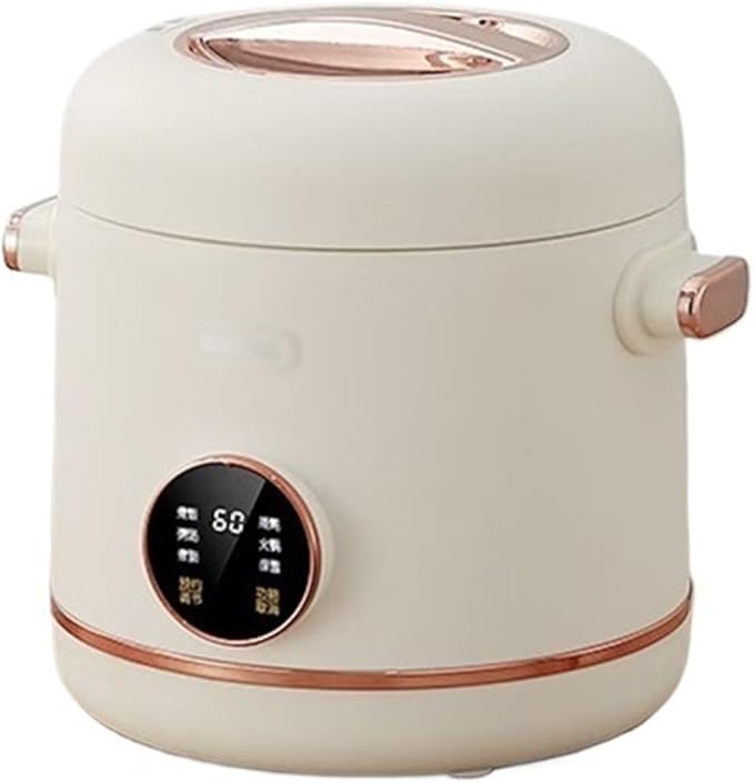 Multifunctional Rice Cooker 2L Capacity Electric Cooker Ceramic Glaze Non-Stick Inner Pot Electric Mini Hot Pot for Dormitory (Color : No stew Pot)