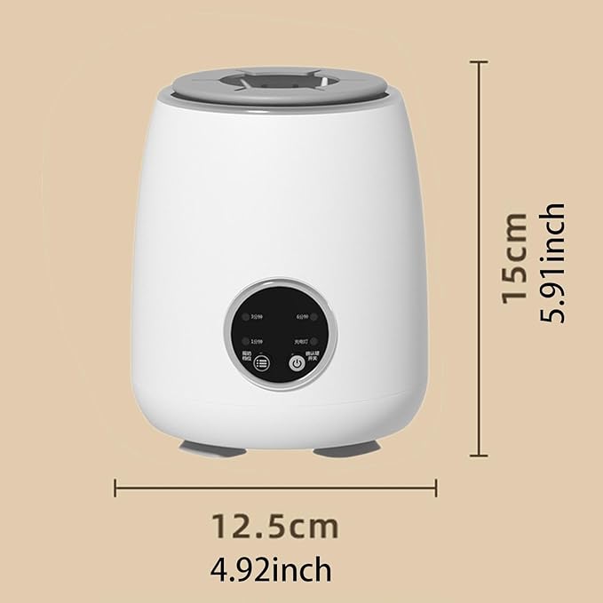 Electric Milk Bottle Shaker with LED Display Portable Adjustable Milk Blender for Night Shopping Camping Daily Use White(White)
