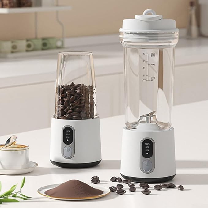 Portable Multifunctional Blender with Automatic Cleaning Function High-Capacity Motor Kitchen Appliance 3.5x3.5x11.2 Inches (5 to 5A Marine Green)