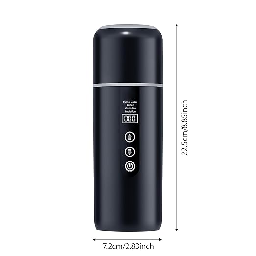 Portable 12V/24V Car Coffee Maker - USB Heated Water Stove 500ml Rustless Travel Mug Coffee Tea &amp Food(02)