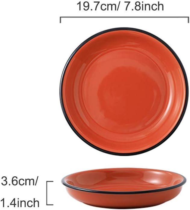 Elegant Fine Dinnerware SetPorcelain Dinnerware Sets Imitation Enamel Porcelain Dishes Tableware Set Creativity Nordic Style Dinner Sets Microwave and Dishwasher SafeOrange