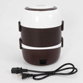 DYRABREST Portable Lunch Box Rice Cooker Steamer 3 Layer 110V/2L Stainless Steel Inner Pot