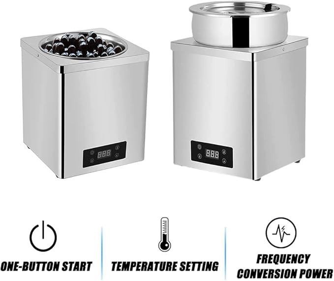 Sushi Rice Insulation Barrel Brown Sugar Pearl Insulation Pot Commercial Stainless Steel Electric Heating Electronic Warm Soup PotA