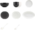 Elegant Black and White Minimalist Matte Ceramic Dinnerware Set Includes Plates Bowls Perfect for Home Dining Modern Tableware for Everyday Use or Gifting Ideal for Housewarming