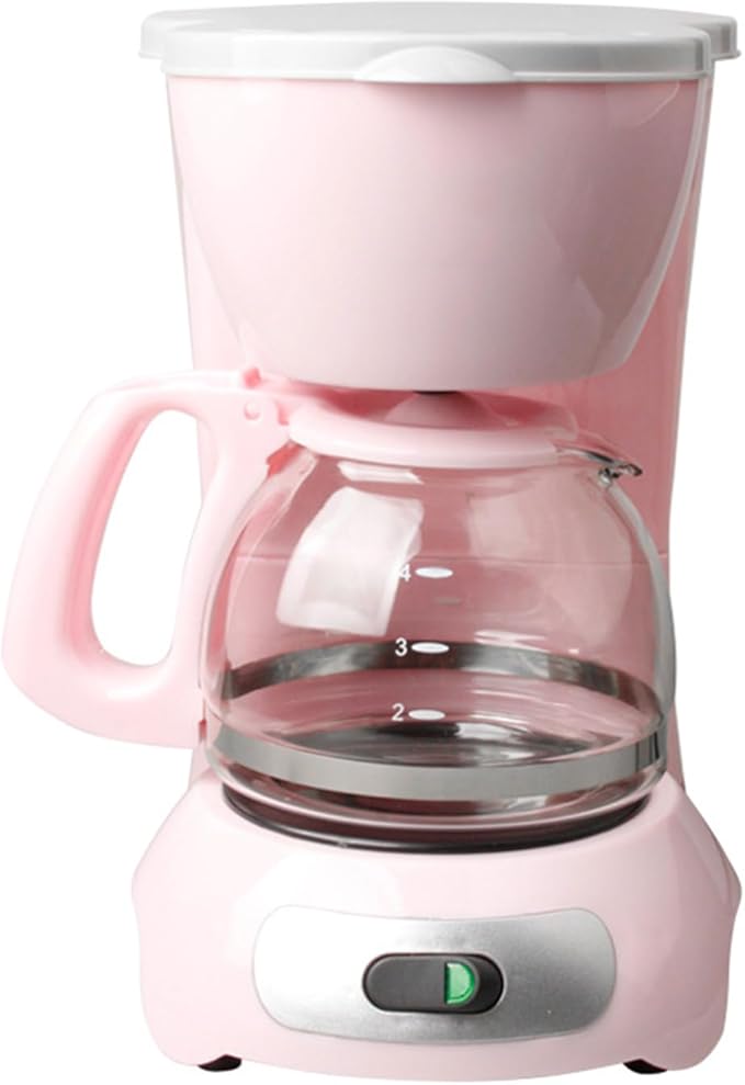Office Tea Brewing Coffee Pot Small Drip Coffee Machine Insulated 4-6 People Home American Coffee Filter Office Brewing TeaPink