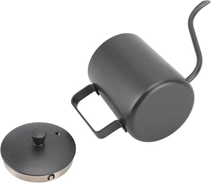 Pour Over Coffee Kettle Mini Kettle Spout Coffee Pots Drip Coffee Maker Kettle Long Narrow Stainless Steel Pour Over Kettle(350ml PTFE Black)