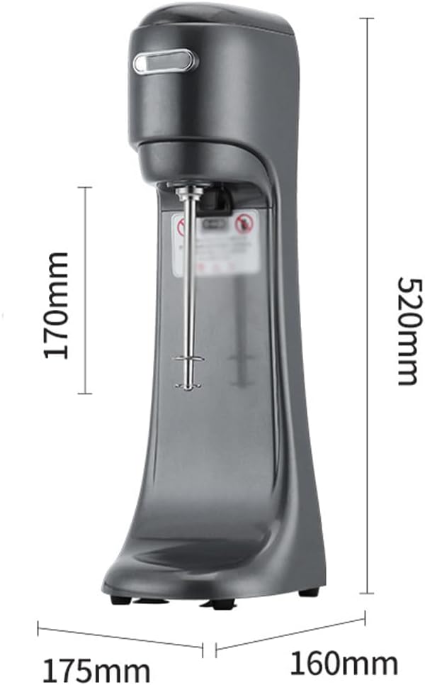 Automatic Milkshake Machine Stainless Steel Commercial Drinks Mixer Blender Shaker Electric Infrared Induction Milk Shake Mixer with 5 Gear Adjustable Speed for Restaurant Coffee Shop Beverage B