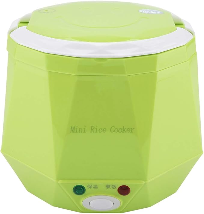 FLEXMAN 12V 100W 1.3L Rice Cooker Water proof Portable Non Stick Travel Steamer Multifunctional Grain Cooker for Car Cooking Rice Porridge Warm Dishes (Green)