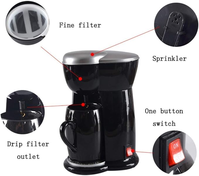 Coffee Maker Single Cup American Drip Coffee Machine Single Cup Household Small Drip One Machine Mini Coffee Machine Electric