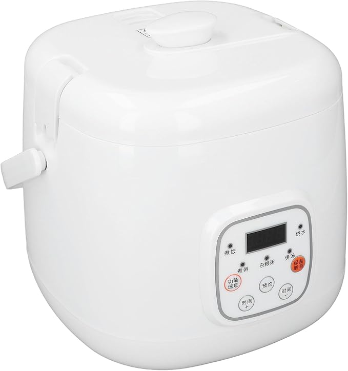 Car Rice Cooker 12V Rice Cooker 2L 12V Fast Cooking Anti Stick Insulation Reservation Function Good Sealing Car Rice Cooker Mini Rice Cooker Car with Steam Plate for Travel