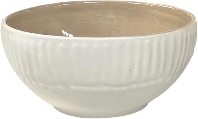 Artesa Color Full Macao Taupei Ceramic Dinnerware Handmade Set 4-Piece Beige Sunburst Pattern 11.4 inch Dinner Plates 7.8 inch Salad Plates Bowls and Cups Microwave Safe