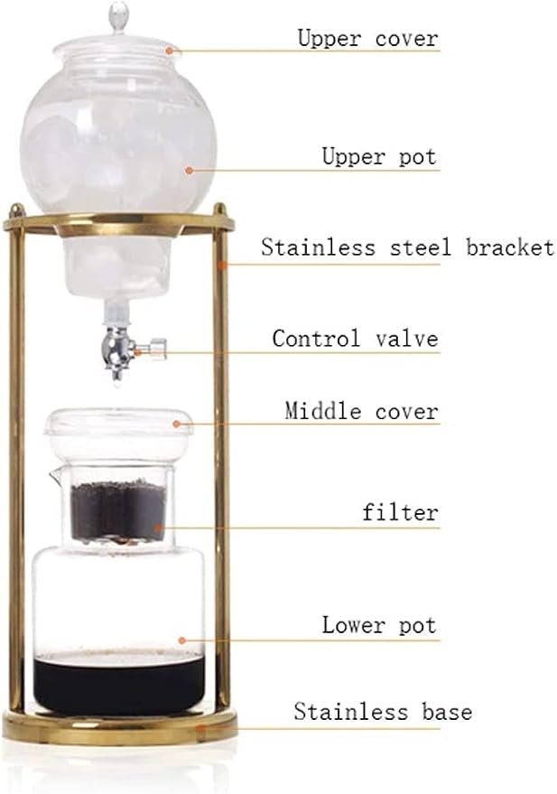 Beverage Equipment Fashion Siphon Coffee Maker Dripper Iced Coffee Brewer Maker with Stainless Steel Stand Multifunctional Coffee Maker Siphon Coffee Maker